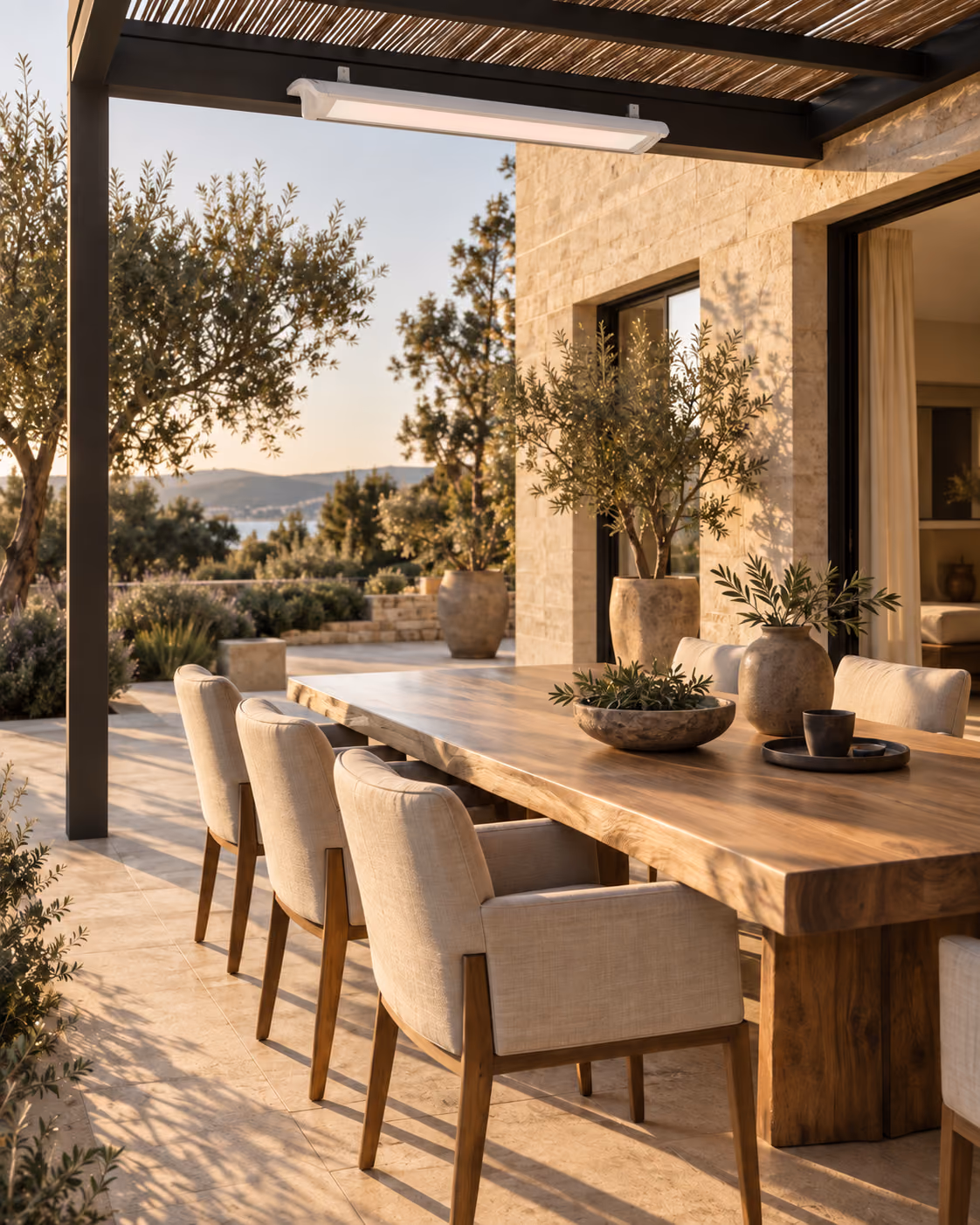 Outdoor dining area — illustrative setting
